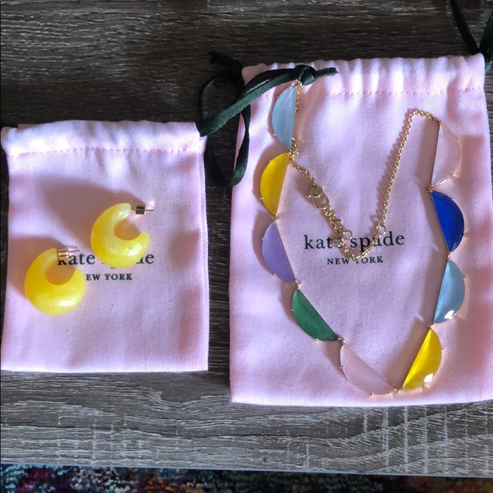 Set of earrings and necklace